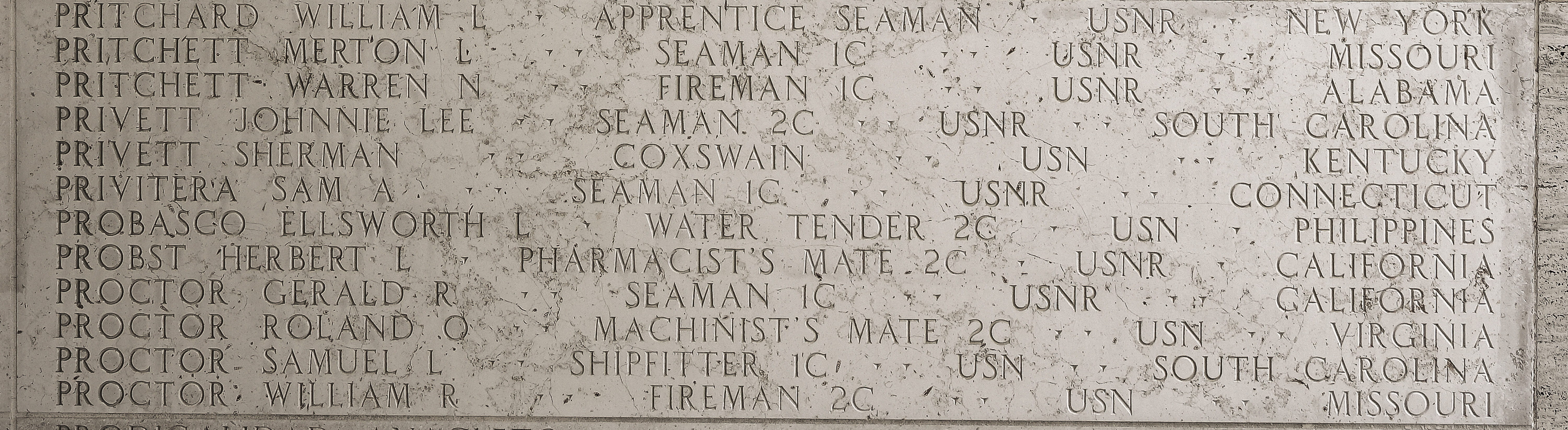 William L. Pritchard, Apprentice Seaman